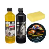 Kit Mil Milhas 4 Em 1 Lavar Auto + Cera + Pneu + Espuma