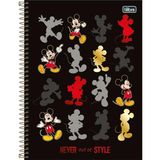 Caderno Espiral Colegial Mickey Capa Dura 80 Folhas Style