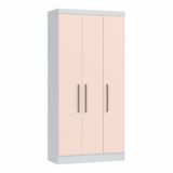 Guarda Roupa Modulado 3 Portas 2 Gavetas Infinity  Branco Line/blush Line