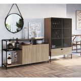 Conjunto Sala De Jantar Cristaleira E Balcão Buffet York Industrial