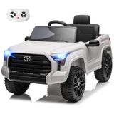 Carro Elétrico Infantil A Bateria Com Controle Remoto E Reprodutor Multimídia, 12v, Miniature Motors Toyota Tundra, Branco