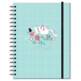 Caderno Colegial Gatos 96F 175x235mm Fina Ideia 7418 Fina Idéia