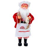 Boneco Natal Papai Noel Cozinheiro Padeiro Chef Em Tecido 48cm