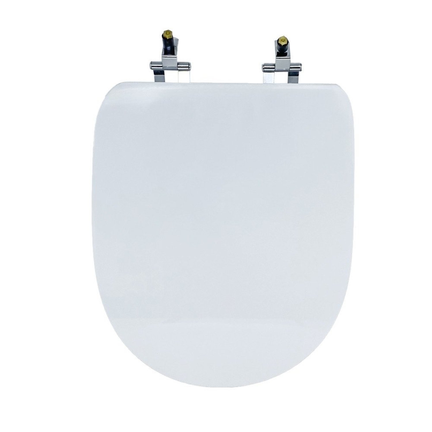 Assento Sanitário Poliéster Para Louça Duomo Plus Deca Super Luxo Cromado Branco