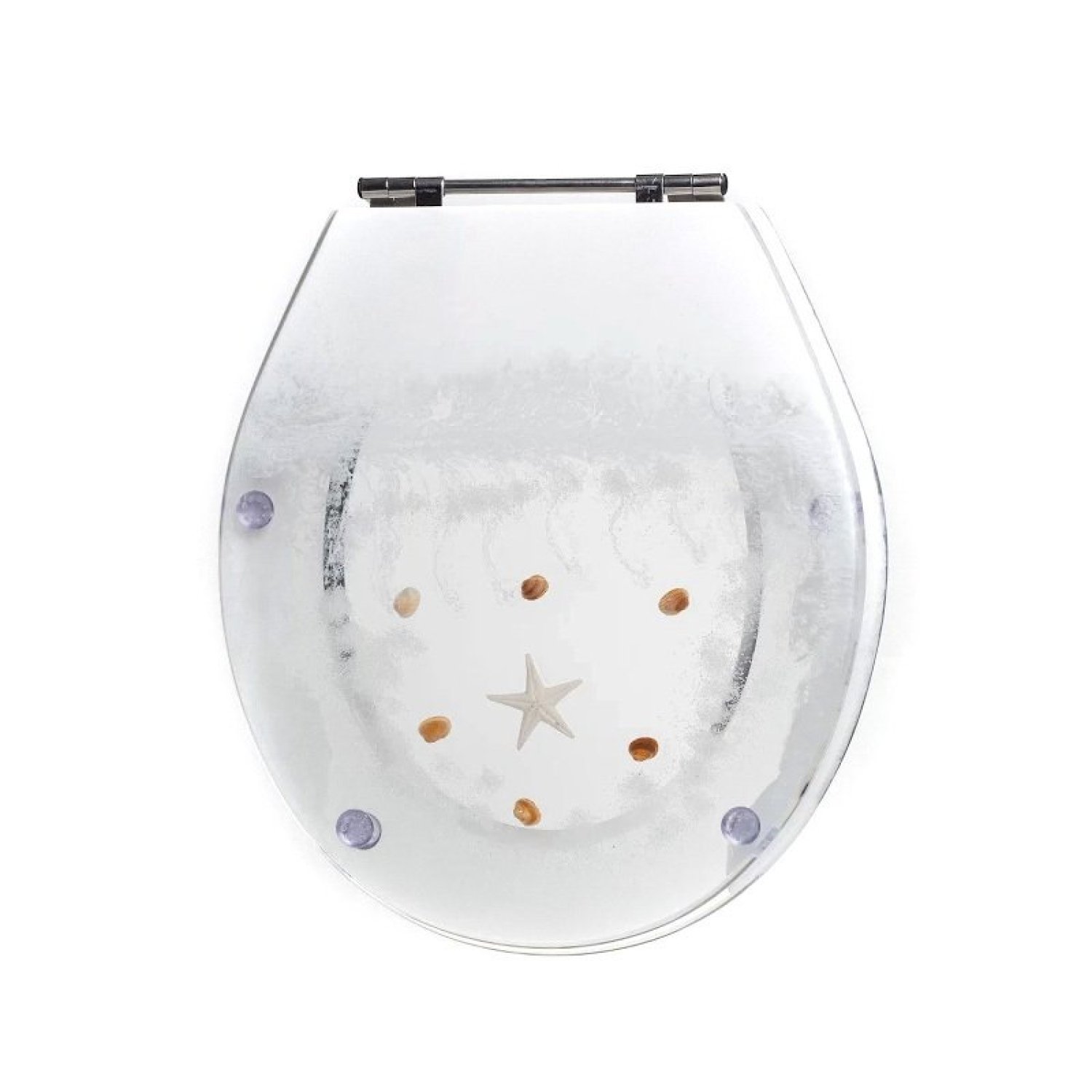 Assento Sanitário Poliéster Para Louça Azálea/standard/carina/flamingo/fiore/sabará Aço Decorado 'co Branco