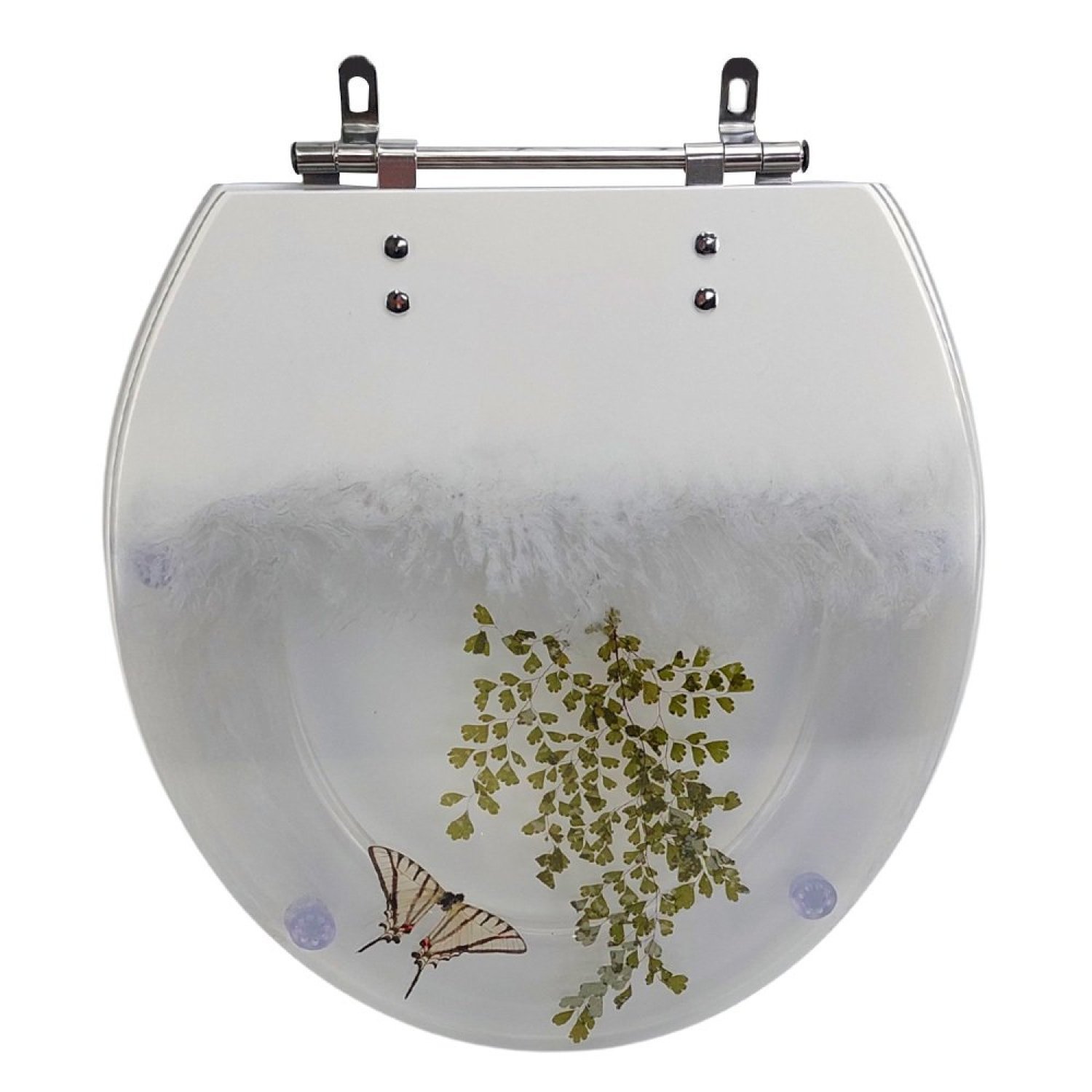 Assento Sanitário Poliéster Para Louça Azálea/standard/carina/flamingo/fiore/sabará Aço Decorado 'av Branco