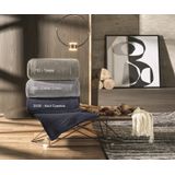 Cobertor Plush Casal 300gr 2.20m X 2.40m Cinza Cromo Hedrons