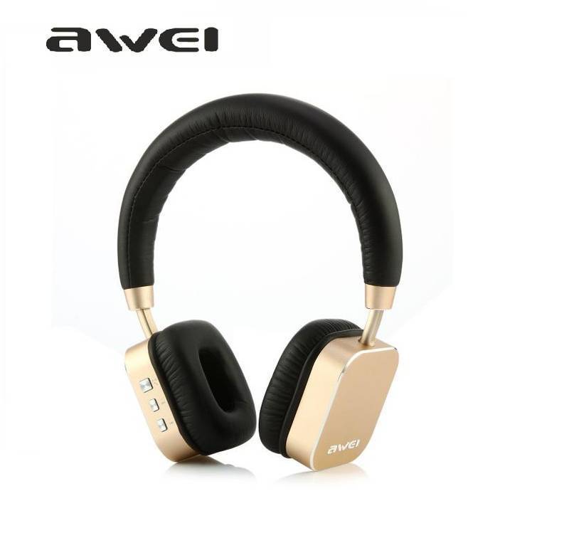 Fone de Ouvido Headphone Bluetooth Dj Dourado Awei A900bl