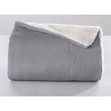 Cobertor Sherpa Casal 220 X 235cm Cinza Cromo Hedrons