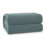 Cobertor Plush Tweed 280gr/m Casal 220 X 230cm Verde Capri Hedrons