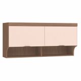 Armário Aéreo Ponte Modulado 2 Portas Infinity  Macadâmia/blush Line