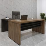 Conjunto Escritório Home Office 2 Peças Com Mesa Tamburato 160cm Mesa De Apoio