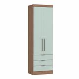 Guarda Roupa Modulado 2 Portas 3 Gavetas Infinity  Macadâmia/pistache Line