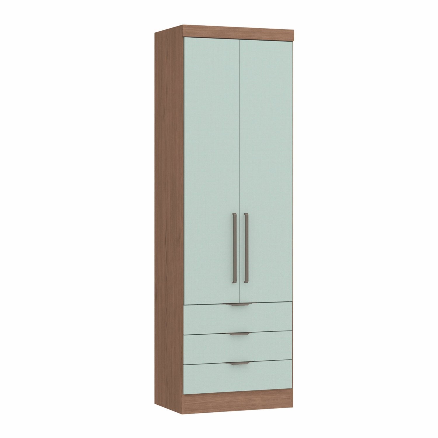 Guarda Roupa Modulado 2 Portas 3 Gavetas Infinity  Macadâmia/pistache Line