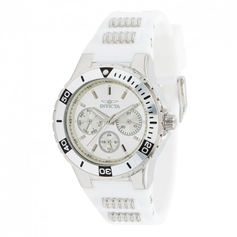 Relógio Feminino De Quartzo Aviator, Invicta 37315, Branco E Preto