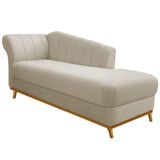Diva Recamier Vanessa 160cm Lado Direito Suede Cor Bege