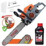 Motosserra Profissional Vulcan Trent Vs620 Á Gasolina 2t 62cc 4hp 11000rpm Com Sabre 20 Polegadas Ponta Rolante + Óleo Toyama Fg50 2t