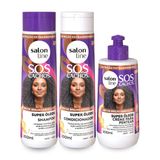 Kit Shampoo + Condicionador + Creme Sos Cachos