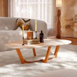 Mesa De Centro Oval Elegance Off White E Nature