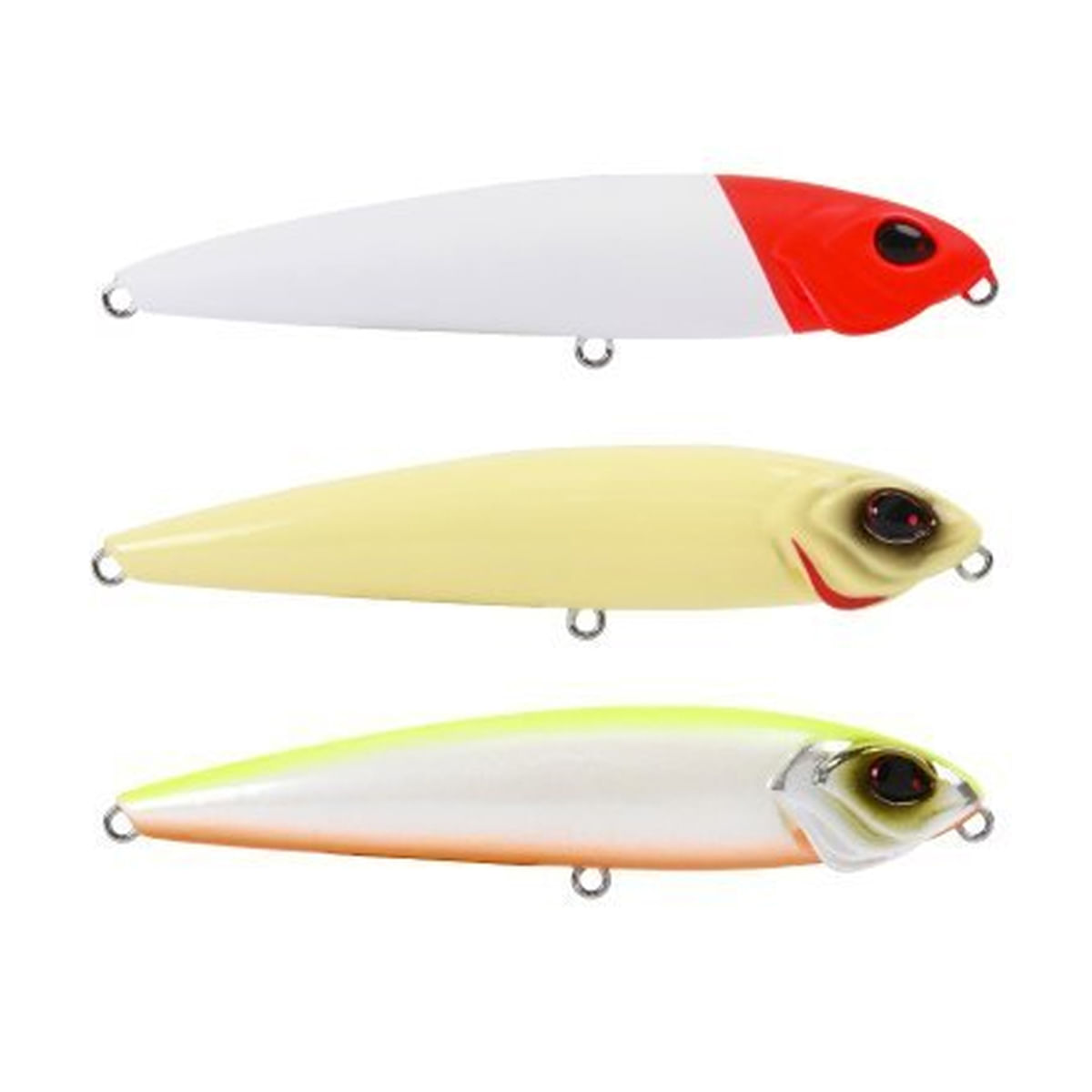 Kit 3un Iscas Artificiais Superfície Marine Sports Snake 115 11,5cm 22g