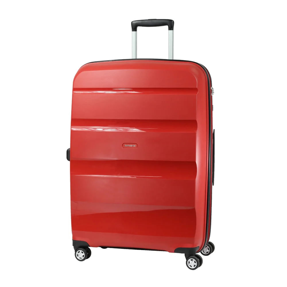 Mala De Viagem Grande Expansível Em Polipropileno Samsonite Spin Air Cadeado Tsa Vermelha