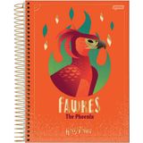 Caderno Espiral Harry Potter Fawkes Jandaia 1 Matéria 96 Fls