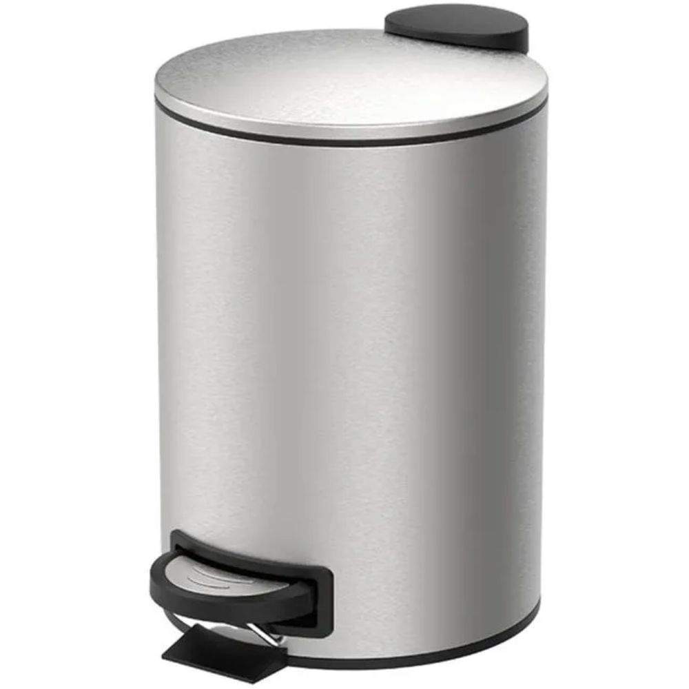 Lixeira 12 Litros Em Aço Inox Com Pedal E Balde Spin Brinox