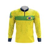 Camiseta By Aventura Manga Longa Fator Proteção Solar Uv30+ Brasil Infantil E Adulto