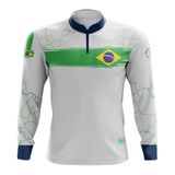 Camiseta By Aventura Manga Longa Fator Proteção Solar Uv30+ Brasil Infantil E Adulto
