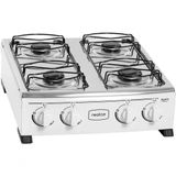 Fogao De Mesa 4 Bocas A Gas Realce Apolo Acendimento Manual Branco