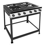 Fogão Industrial Imperador Com 4 Bocas Sem Forno Clarice Preto/branco