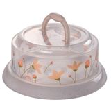 Queijeira Com Alça E Rosca Decorada Marmorizado Plasutil Ref.6703