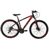 Bicicleta Aro 29 Ksw Xlt 21 Marchas Shimano Freio Hidraulico Preto/laranja E Vermelho
