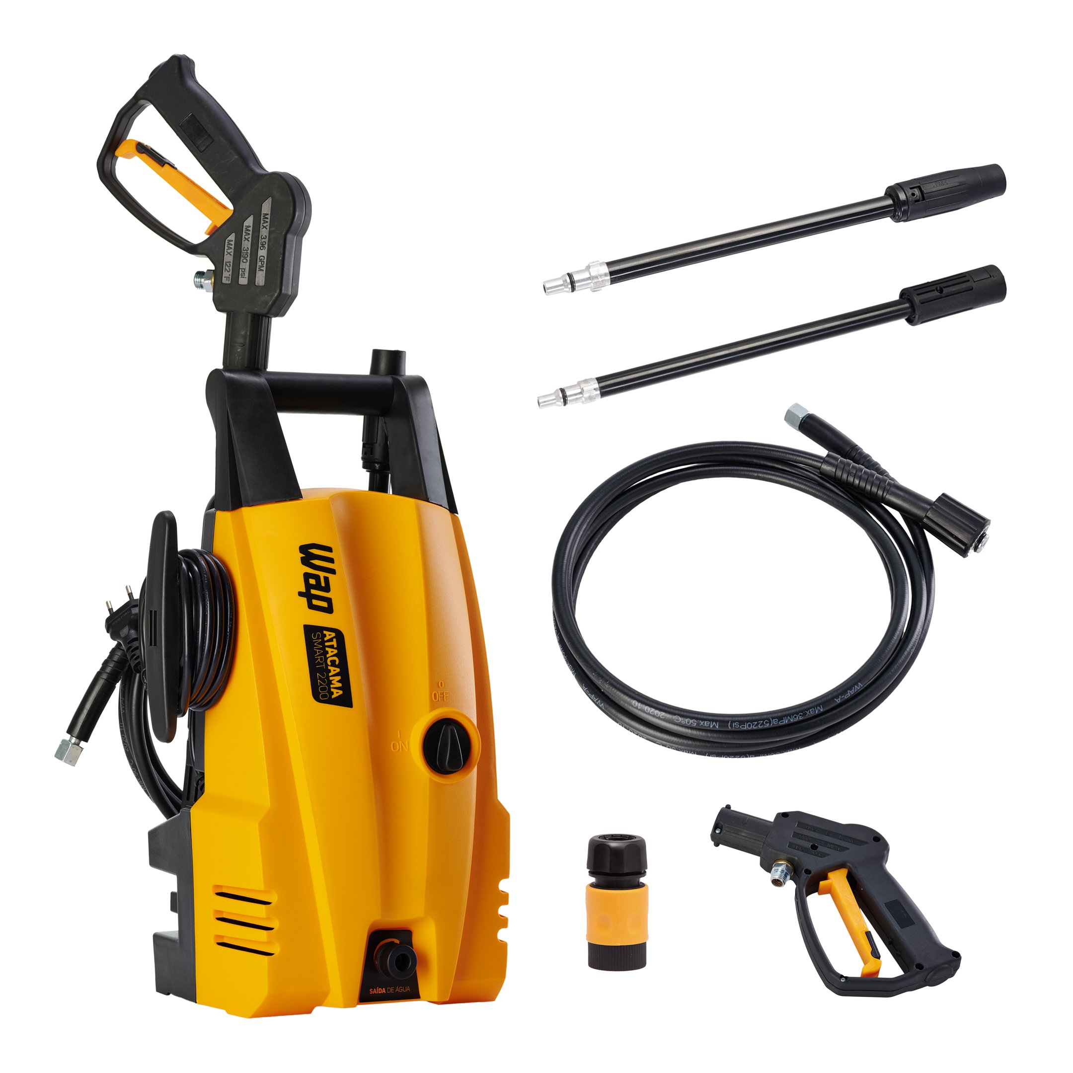 Lavadora de Alta Pressão WAP Atacama Smart 2200 1400W 1500 Psi/libras 330l/h 127V Amarelo