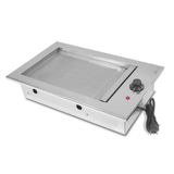 Chapa Gourmet De Embutir Elétrica 40x50 Em Aço Inox - Jx Metais Voltagem 110 V