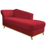 Diva Recamier Vanessa 160cm Lado Direito Suede Vermelho