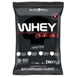 Turbo Whey Refil 907g Morango Black Skull Caveira Preta