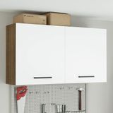 Armário Aéreo Multiuso 120cm 2 Portas Rustic/branco Agata Madesa