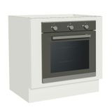 Balcão Para Forno De Embutir 80 X 60 Cm Sem Tampo Branco Agata, Glamy, Stella Madesa Branco