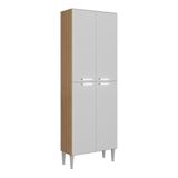 Paneleiro C/ 4 Portas Paris Multimóveis Mp2185 Rustic-branco