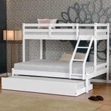 Treliche Com Cama Casal Slim Rb Madeira Maciça Branco Housin