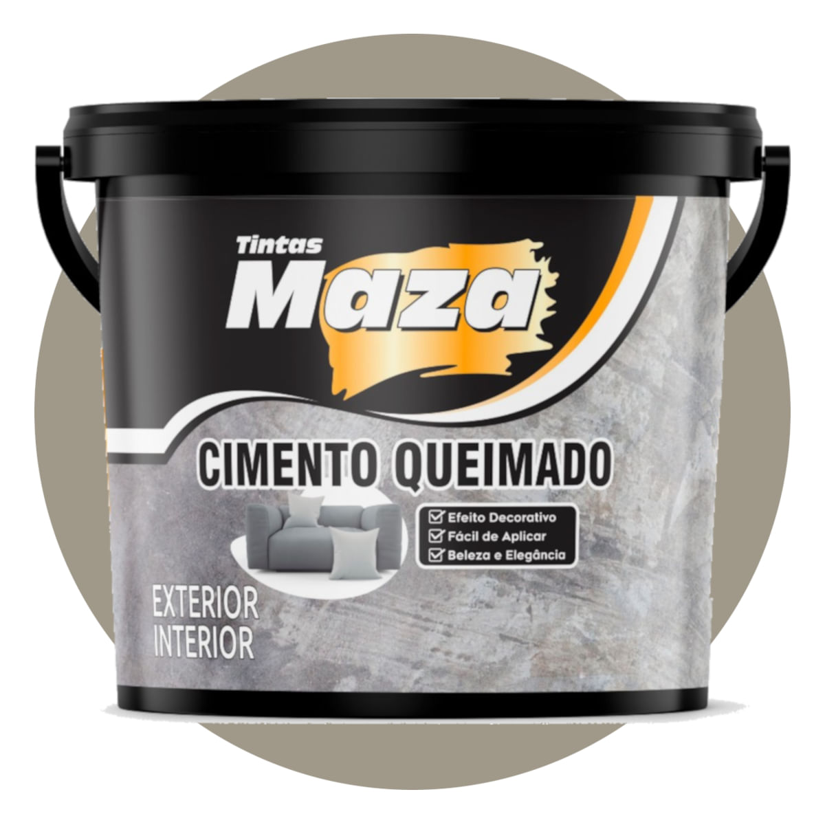 Cimento Queimado Revestimento Parede 5,6kg Maza Concreto