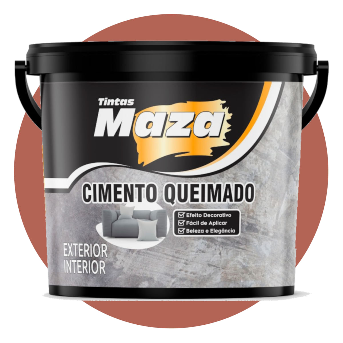 Cimento Queimado Revestimento Parede 5,6kg Maza Terracota