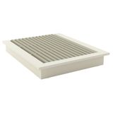 Cama De Madeira Para Colchão Casal Ou Queen Flutuante 100% Mdf Tw22 Off White - Dalla Costa