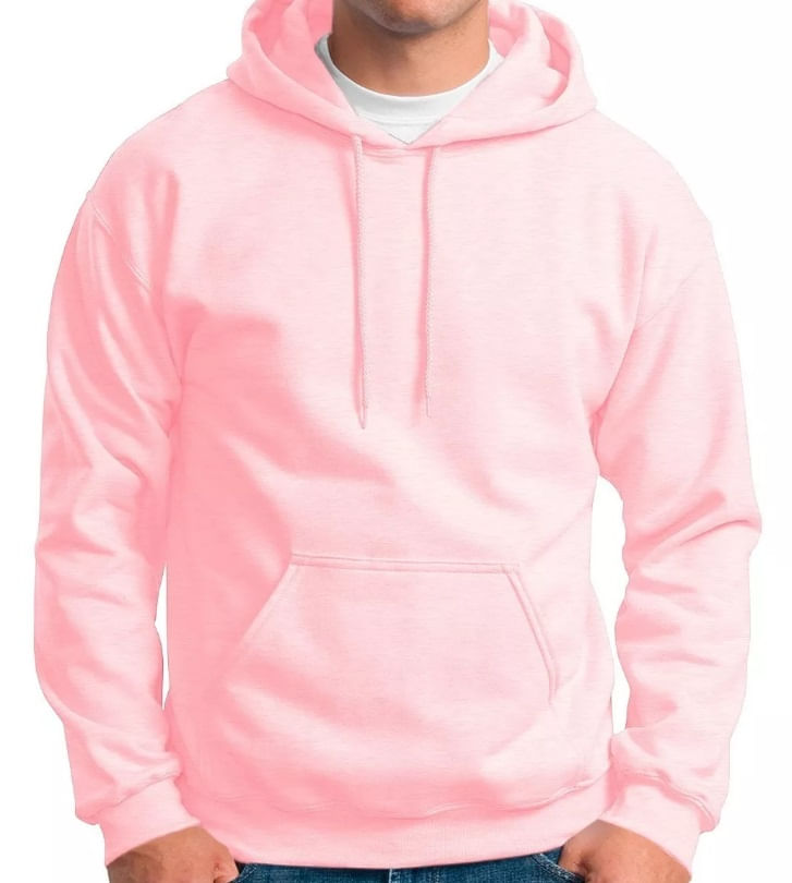 Moletom Liso Masculino E Feminino Blusa De Frio Canguru Rosa