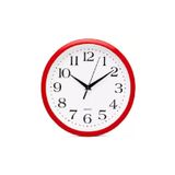 Relógio De Parede Decorativo Redondo De 25 Cm Com Movimento Silencioso Vermelho