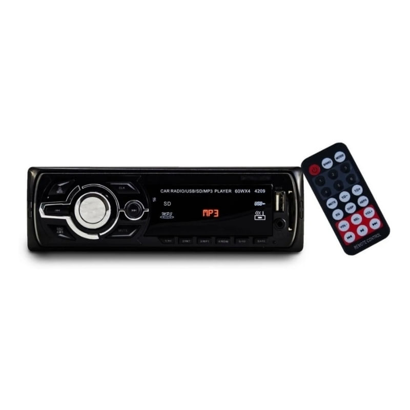 Rádio De Carro 1 Din Bluetooth Usb Mp3 Microsd Aux Cdx4209 12v