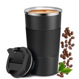 Copo Térmico Preto De Aço Inoxidável 380 Ml/13 Onças