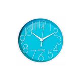 Relógio De Parede Decorativo De 25 Cm Redondo Silent Turquo