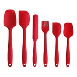 Conjunto De Espátulas De Silicone Antiaderente, 6 Unidades, Resistente Ao Calor